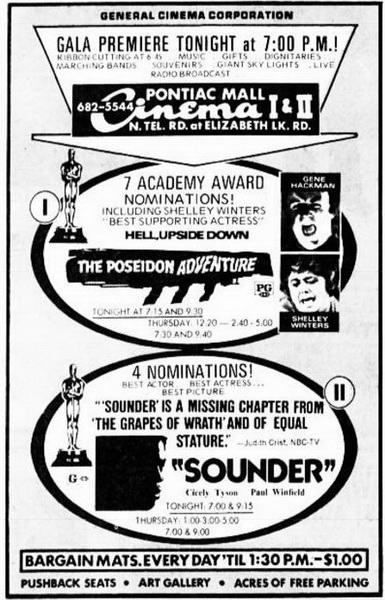 Summit Place Cinemas - 1973-03-14 Ad (newer photo)